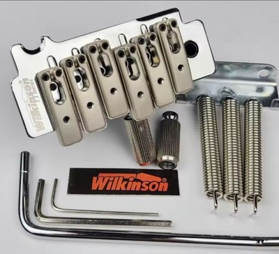 Wilkinson WOV10 lizenzierte 2-Pfostenpunkt Tremolo, Chrom-Silber
