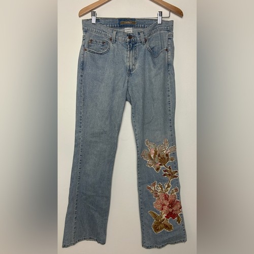 Z Cavaricci 90s Floral Appliqué Bootcut Jeans