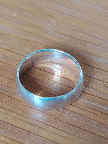 5.1g Vintage Sterling silver Plain 6.6mm Wide  Band  Ring size S  - Picture 9 of 15