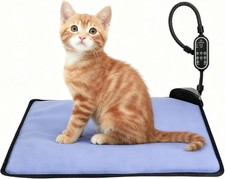 Pet Heating Pad Cats Electric Outdoor Dog Warming Bed Mat with Chew Resistant US