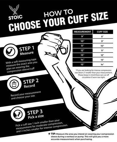 Stoic 7MM Compression Sleeve Cuff (Heavy Neoprene Construction) For arm, elbo... - Picture 2 of 6