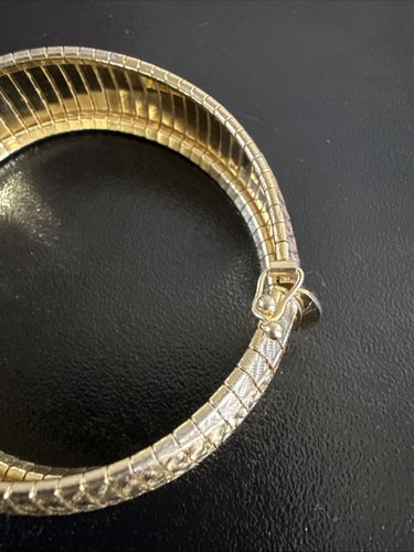 925 Italy Tri (White & Yellow & Rose Gold) Vermeil Sterling Silver Bracelet - Picture 6 of 12