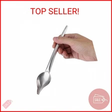 FDIT Drizzling Spoon, Stainless Steel Drizzle Spoon with Tapered Spout Drawing f