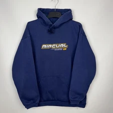 RIP CURL AUSTRALIA SURFER HOODIE VINTAGE NAVY BLUE sz L MEN