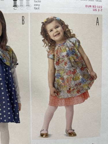 Burda 9400 Sewing Pattern Uncut Girls Dress Sizes 2-7 - Picture 5 of 14