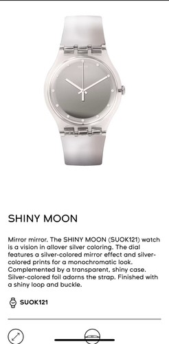 Swatch Liquid Chrome SUOk121 Silver sHINY MOON New Battery - Picture 7 of 8