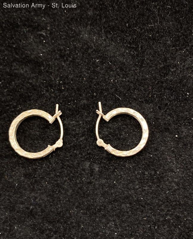 Womens 925 Sterling Silver Stackable Wire Hoop Ea… - image 2