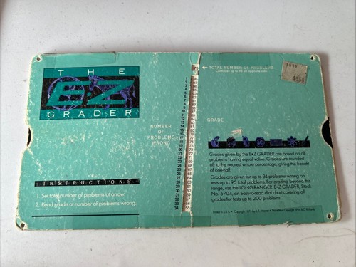 The EZ Grader Slide Chart for Grade Percent Calculator 1971 Vintage Made In USA