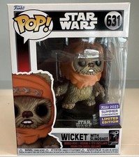 Funko Pop Disney Star Wars Wicket with Slingshot #631 SDCC 2023 W/Protector 140