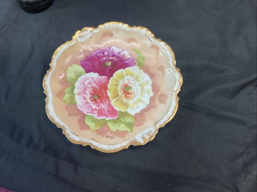 Antique Limoges Coronet France Hand Painted And Signed DuPont 9” Plate - Picture 5 of 5