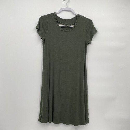 Art Class Green Stretch Skater Cross Front Knee Sheath Dress Girl's XL 14/16