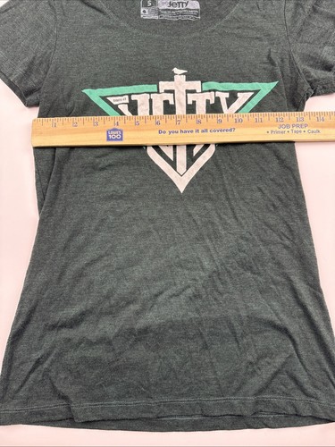 Jetty T-Shirt Women’s Size Small Short Sleeve Dark Green Blended Fabric - Picture 4 of 5