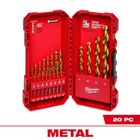 Milwaukee Titanium-Coated Drill Bit Set, 20-Pc., Model# 48-89-1105