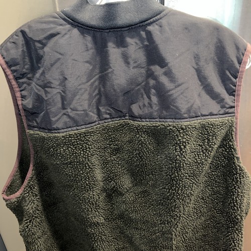 GAP GRAY Thick fleece ZIP VEST Big BLUE pockets Patagonia-style thermal layer 2X - Picture 13 of 15