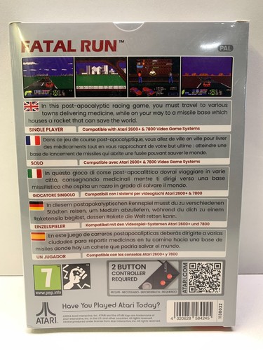 FATAL RUN ATARI 2600+ 7800 - NEU SEALED IN SEALED - Bild 2 von 8