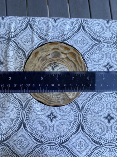 Ricambio paralume lampada vetro martellato ambrato attacco 1 3/4” 6 7/8” ondulazione acqua - Foto 4 di 8