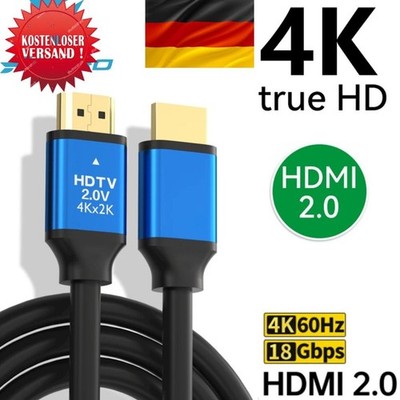 HDMI-compatible 4K @ 60Hz cable, HDMI 2.0 cable, 18 Gbps adapter for PS5, PC, RT