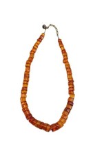 Vintage Baltic Honey Amber Natural Beaded  Necklace