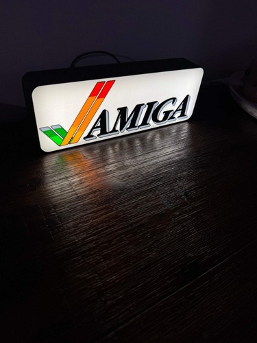 Commodore Amiga Logo & Word - LED Light up sign - Vintage Computing Wall Art - Picture 3 of 5