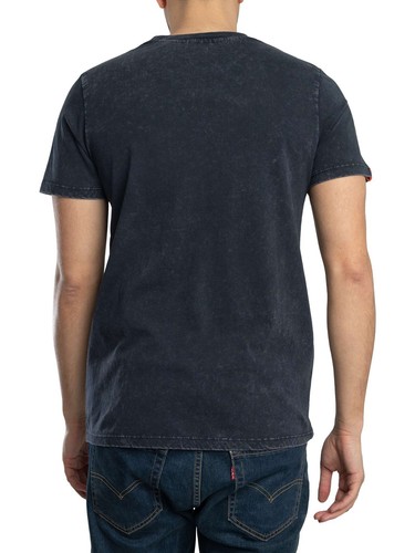 Superdry Herren Entspanntes Cali-T-Shirt mit Vintage-Logo, Blau - Bild 3 von 5