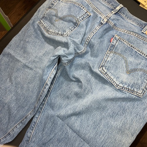 jeans effetto invecchiato 501 XX Levis lavaggio chiaro 42x30 (40x29) - Foto 21 di 23