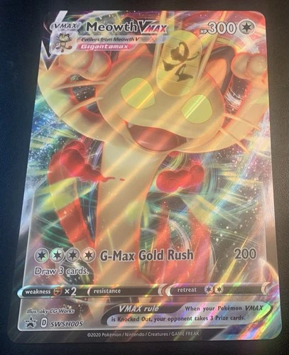 Meowth VMAX SWSH005 JUMBO NM Pokémon Black Star Promo - product listing photo