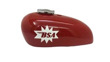 BSA A65 Spitfire Hornet Serbatoio Benzina 2 Galloni in Acciaio Verniciato Rosso + Coperchio