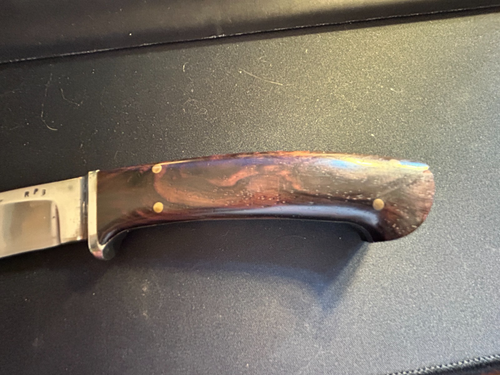 Cuchillo usado vintage de 4", hoja de acero al carbono, mango de madera. Iniciales "RFP". - Imagen 10 de 12