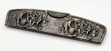 Vintage Plated Metal Embossed Repoussé Spritzer & Fuhrmann Denmark Comb Case