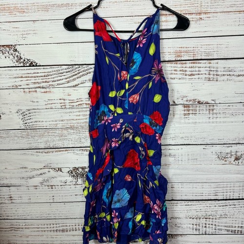 Parker Dress floral Holly ruffle blossom sleeveless silk size 0 mini flowy dress - Picture 7 of 7