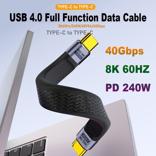 40Gbps USB4.0 Cable PD 240W Data Cable USB C to Type C Cord Laptop
