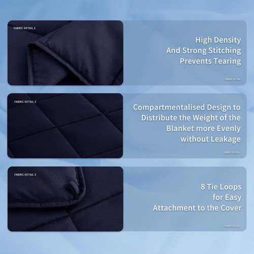 Weighted Blanket (3 lbs, 36" x 48") Cooling Throw Heavy Blanket for Sleeping ... - Picture 5 of 7