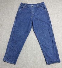 Wrangler FR Jeans Mens 36x32 Blue Flame Resistant Workwear Utility Pockets Denim