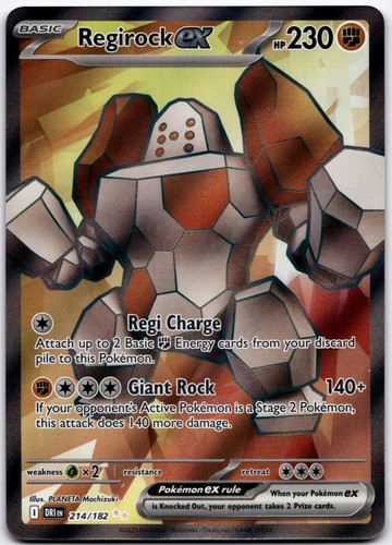 Regirock ex Ultra Rare SV10: Destined Rivals 214/182 NM
