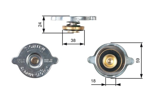 Radiator Cap fits NISSAN CABSTAR F22, TL0 1.6 3.0D 86 to 06 Gates 2143089902 New - Picture 2 of 2