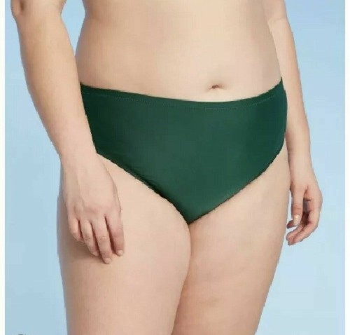 Womens Plus Size 16W/18W Green Bikini Swim Bottom Kona Sol High Coverage Hipster - Bild 4 von 4