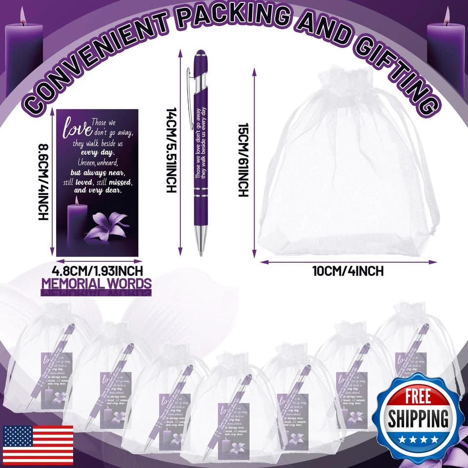 Yeaqee 150 piezas favor funerario agradecimiento conjunto favor funerario para un servicio conmemorativo Foto 2 de 4