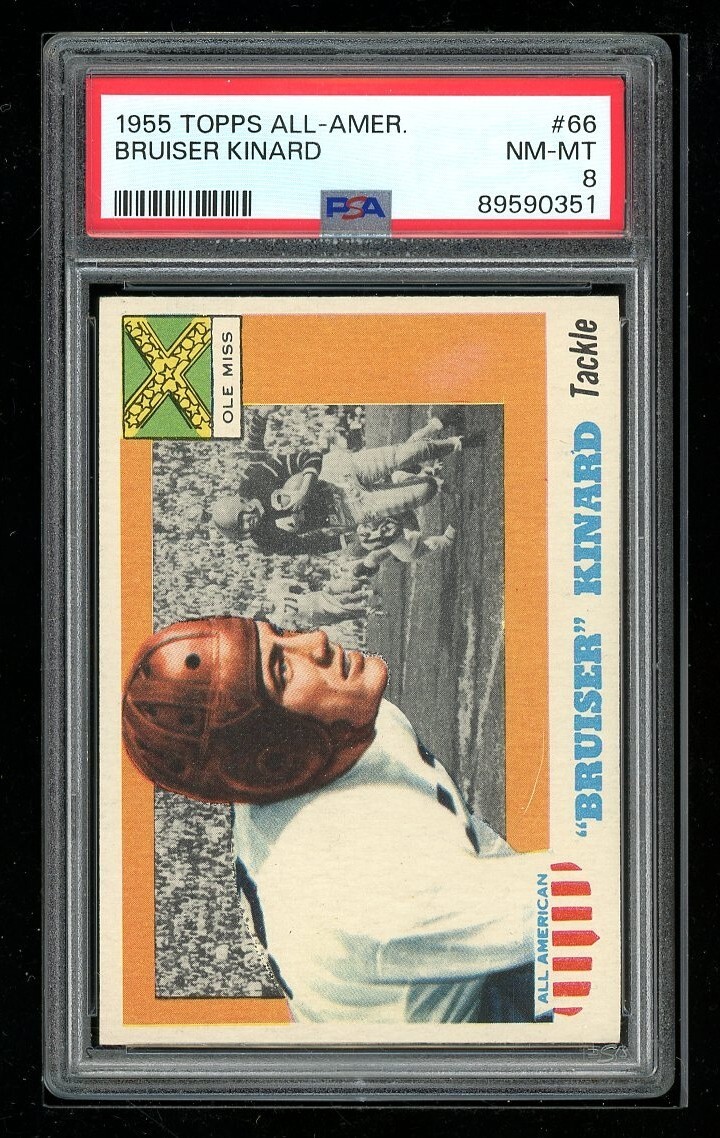 1955 Topps All-American #66 Bruiser Kinard PSA 8