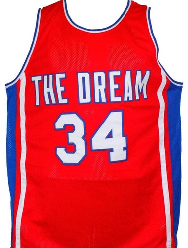 Akeem Olajuwon Autographed Red College Style Jersey- JSA Witnessed *Black - Picture 7 of 10