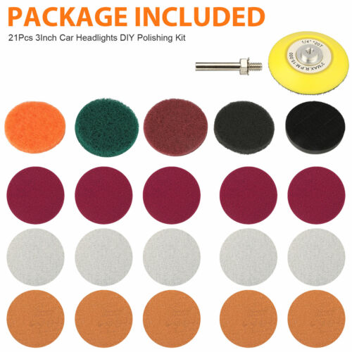 21X 3" Car Headlight Lens Restoration Repair Kit Polishing Cleaner Cleaning Tool - Picture 11 of 11