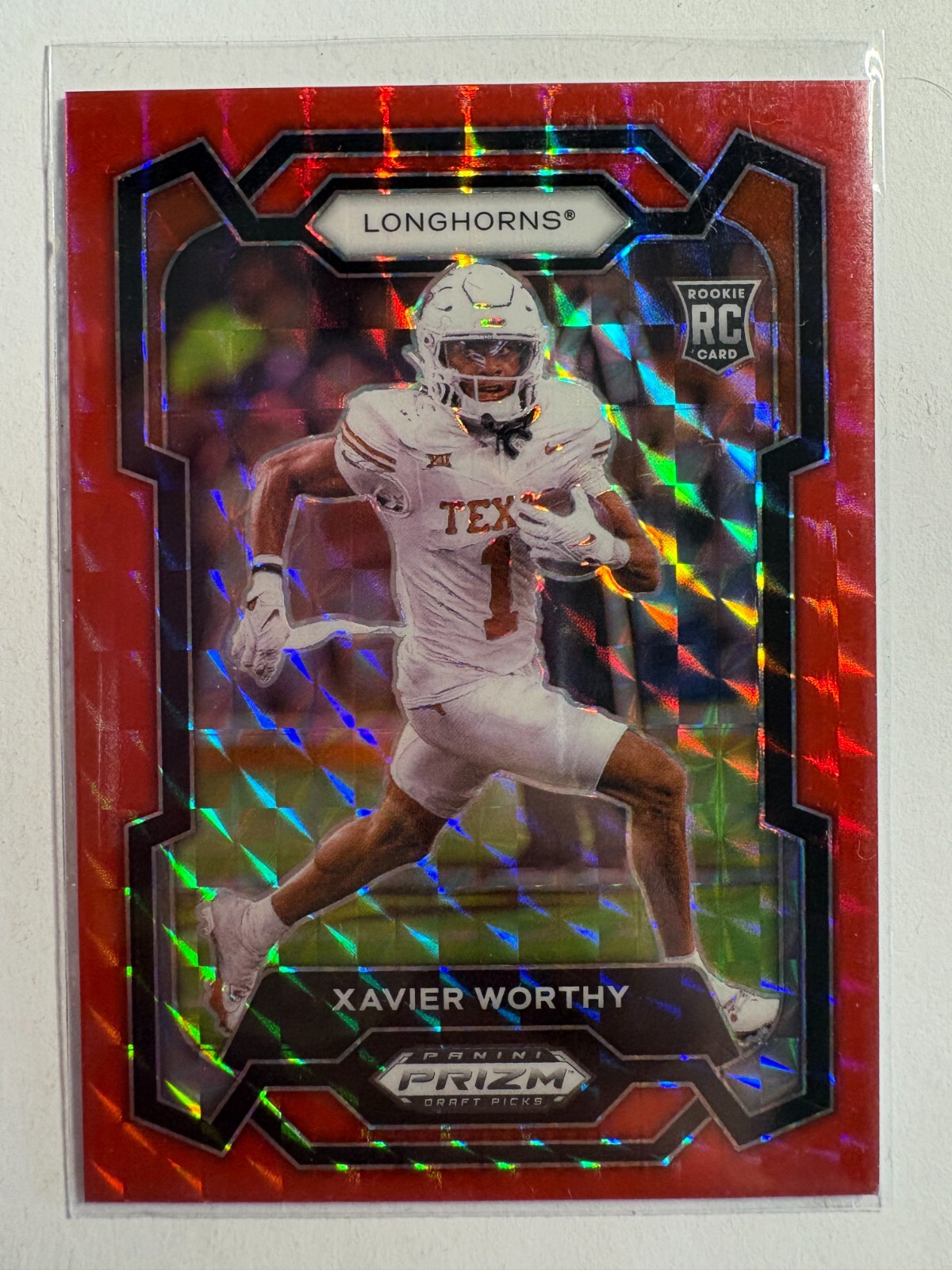 K326,526- 2024 Panini Prizm Draft Picks Prizms Red Finite #153 Xavier Worthy/125