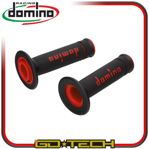 MANOPOLE DOMINO A190 MOTO CROSS ENDURO MOTARD Nero Rosso OFF ROAD X-TREME - Foto 4 di 6
