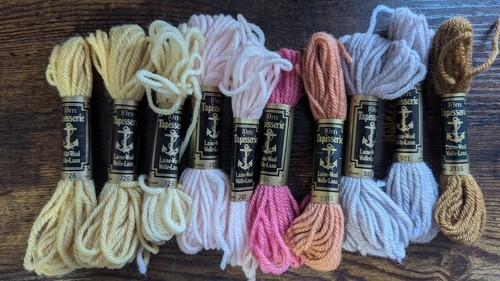 Anchor Tapestry Wool Bundle / Job Lot x 53 Embroidery White Blue Brown Black Red - Picture 6 of 7