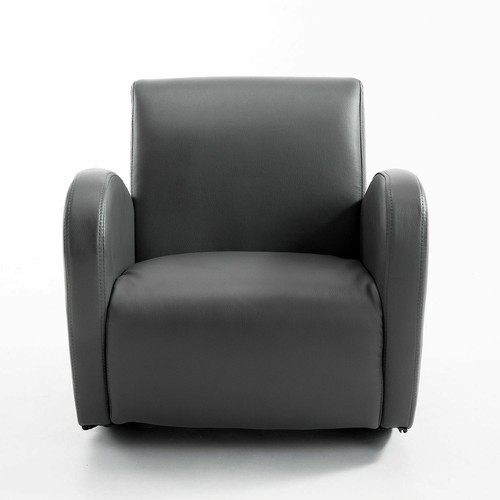 20" Kids Sofa Rocking Chair with Side Pocket PU Leather Toddler Armchair Indoor