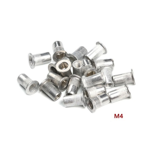50/20X M3/M4/M5/M6/M8/M10 Threaded Aluminum Flat Head Rivet Nut Inserts Nutsert - Picture 14 of 18