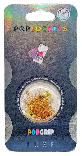 PopSockets Luxe Tidepool Gold Glitter Phone Grip PopSocket Pop Socket PopGrip - Picture 1 of 2