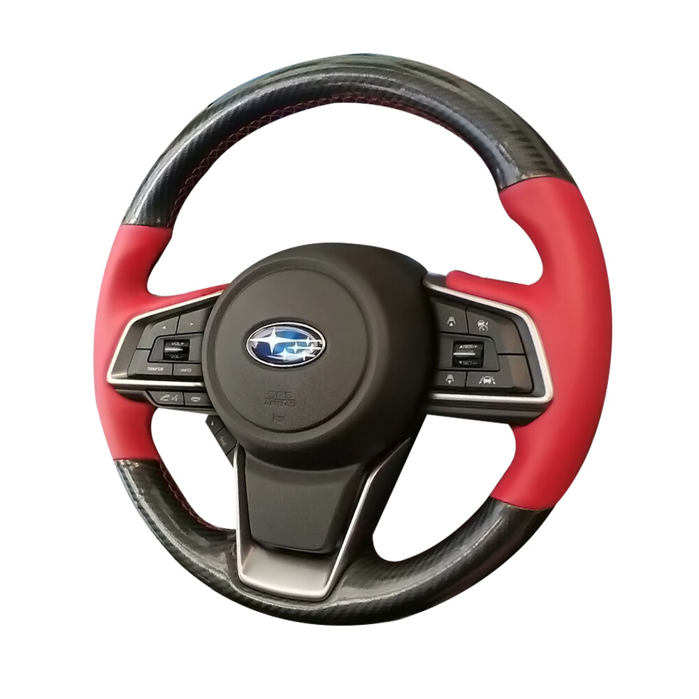 Carbon Fiber Leather Steering Wheel Cover Wrap Fit for Subaru Forester eBay