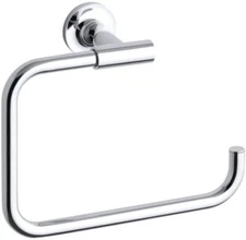 Kohler K-14441-CP Purist Wall Mounted Towel Ring, Vibrant Polished Chrome