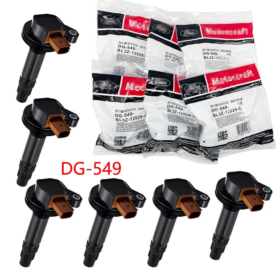 6PCS GENUINE Motorcraft Ignition Coil OEM DG-549 For Ford F150 3.5L BL3Z-12029-C - Imagem 2 de 4