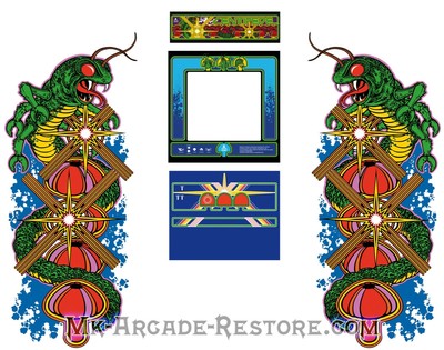 Centipede Side Art Arcade Cabinet Artwork Graphics Decals Full Set
